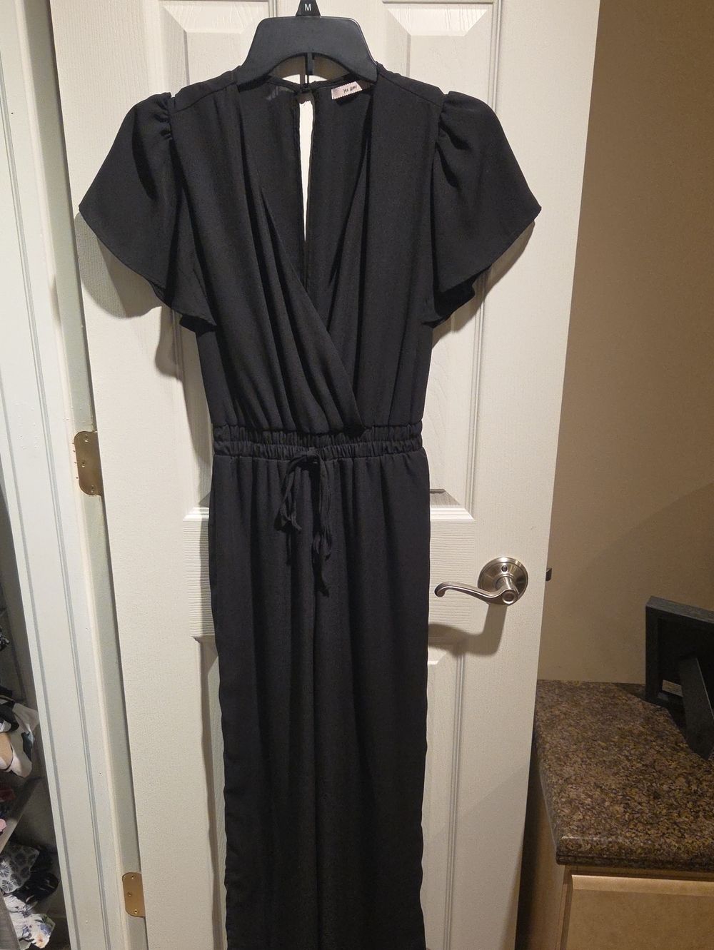 miami Black Jumpsuit with Drawstring Waist